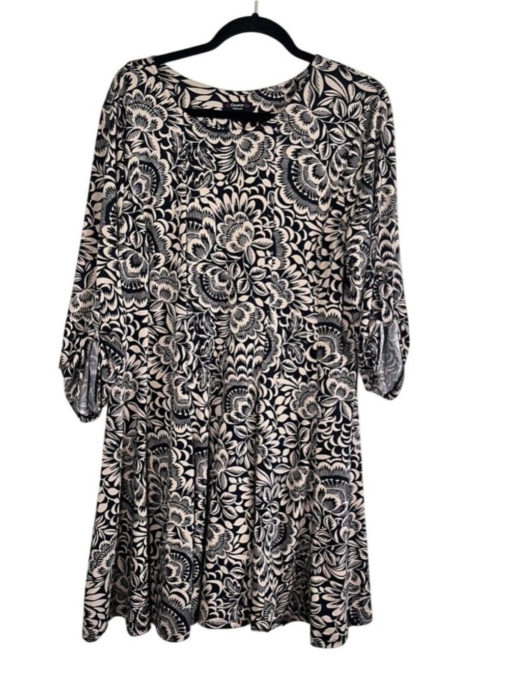 Colorful Floral Sundress 1X Boho Indie Folk Hippie Earthy Granola Preppy Resort